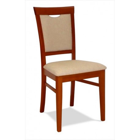 Drevená stolička s čalúneným sedákom