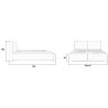 Čalúnená manželská posteľ s jednoduchým dizajnom 81236