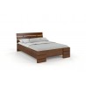 Vysoká a dlhá posteľ z borovice s úložným priestorom morenie dub