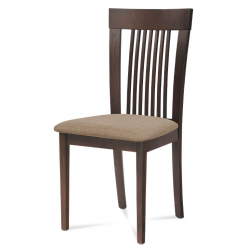 Jedálenská stolička BC-3940 - orech/poťah béžový