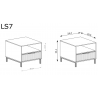 Nočný stolík LINKaSTYLES LS-7 - rozmery