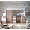 	Biela / antik rosa mat