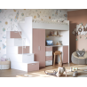 Biela / antik rosa