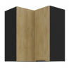  Horná rohová skrinka Cremona 60x60 GN-72 2F (90°) - čierna