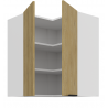  Horná rohová skrinka Cremona 60x60 GN-72 2F (90°) - biela