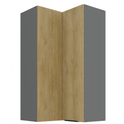  Horná rohová skrinka Cremona 60x60 GN-108 2F (90°) - sivá