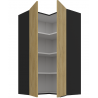  Horná rohová skrinka Cremona 60x60 GN-108 2F (90°) - čierna