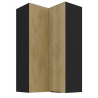  Horná rohová skrinka Cremona 60x60 GN-108 2F (90°) - čierna