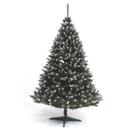 Umelý vianočný stromček smrek horský s bielou jarabinou