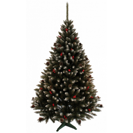 Umelý vianočný stromček smrek horský s červenou jarabinou