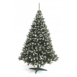 Umelý vianočný stromček smrek horský so striebornou jarabinou