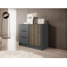Komoda Nelly 2D - grafit/ artisan lamely