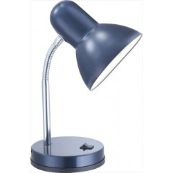 Jednoduchá modrá lampa z plastu a kovu