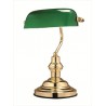 Zeleno-zlatá lampa do pracovne